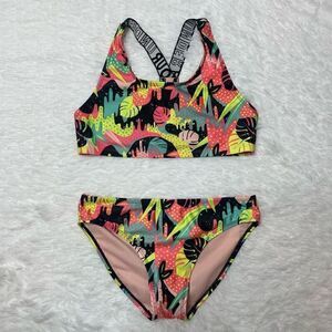 Under Armour Bikini Swimsuit Girls Size 16 or Womens Small Multicolor 2 Piece Sw